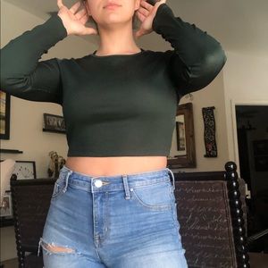 Green Crop top!
